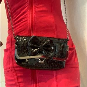 Black mini cross body purse
